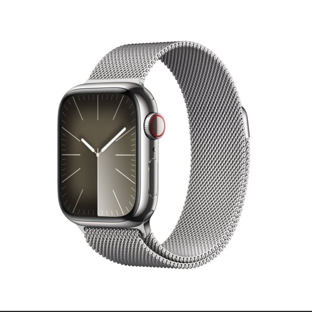 Apple Watch Series 9 45mm Silver Stainless Steel EUC!!